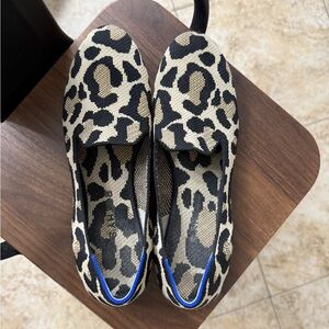 Rothy's Black and Tan Leopard Print Flats